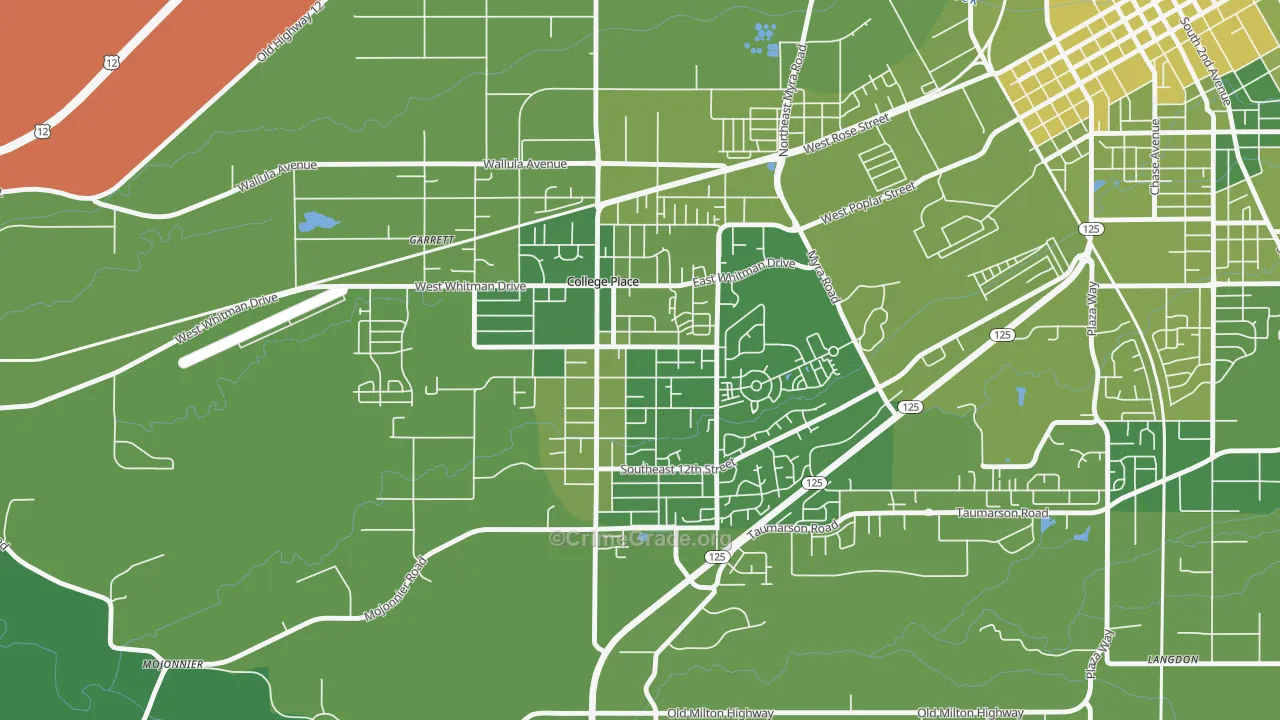 99324, WA Map of Vehicle Theft Rates