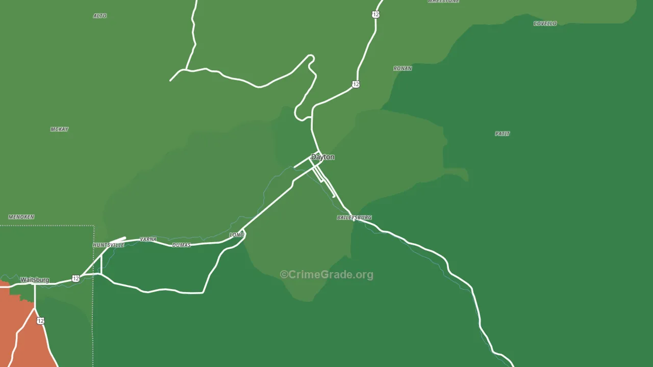 99328, WA Map of Vehicle Theft Rates