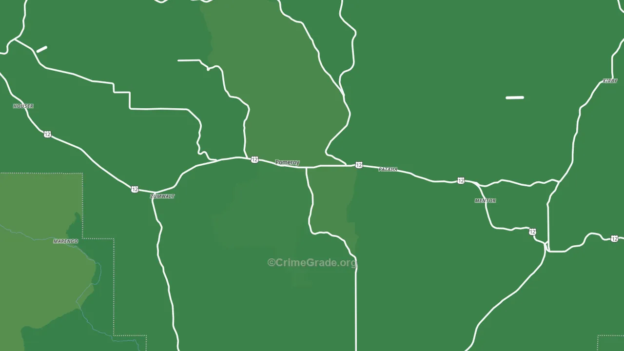 99347, WA Map of Vehicle Theft Rates