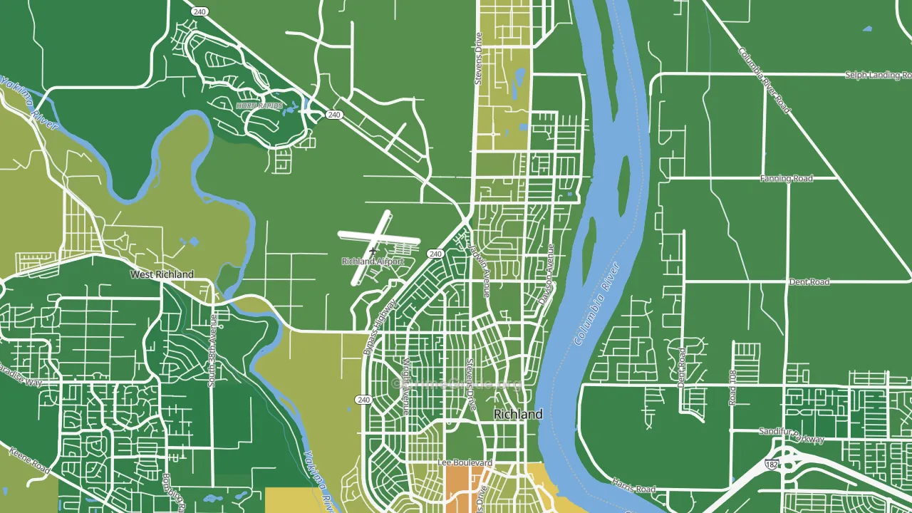 99354, WA Map of Vehicle Theft Rates