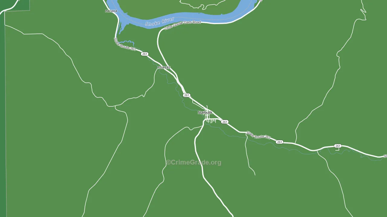 99359, WA Map of Vehicle Theft Rates