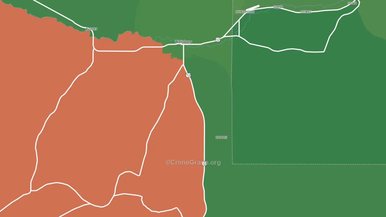 99361, WA Map of Vehicle Theft Rates