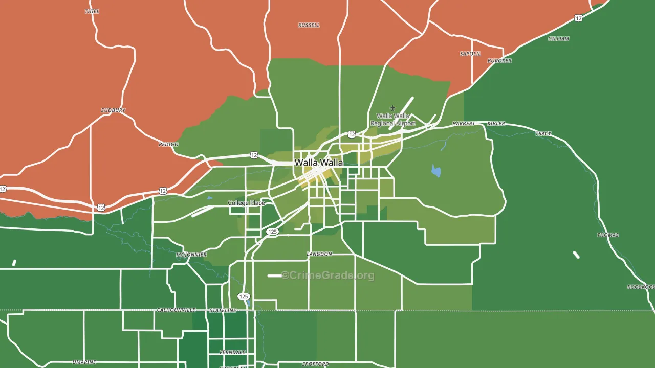 99362, WA Map of Vehicle Theft Rates
