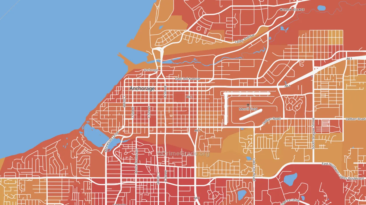 99501, AK Map of Vehicle Theft Rates