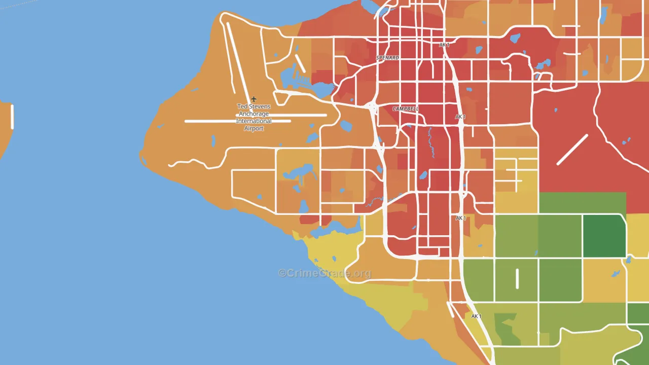 99502, AK Map of Vehicle Theft Rates