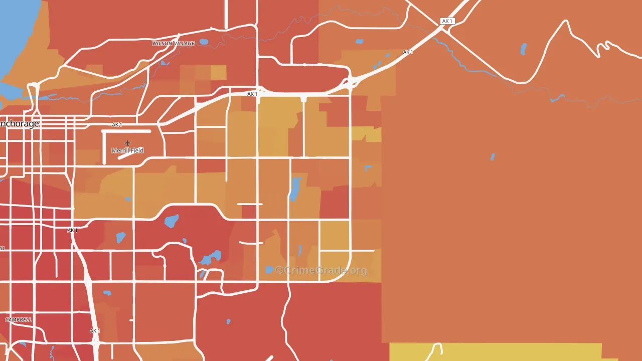 99504, AK Map of Vehicle Theft Rates