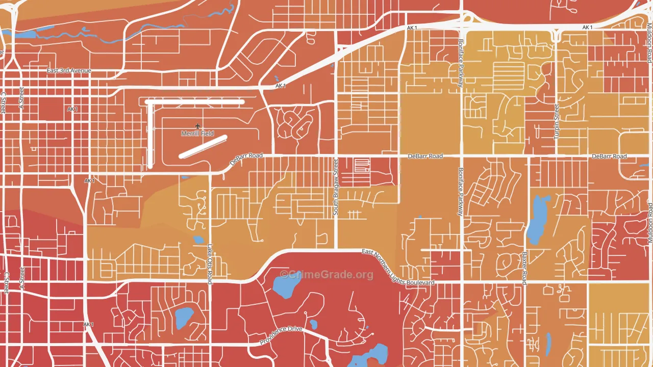 99508, AK Map of Vehicle Theft Rates