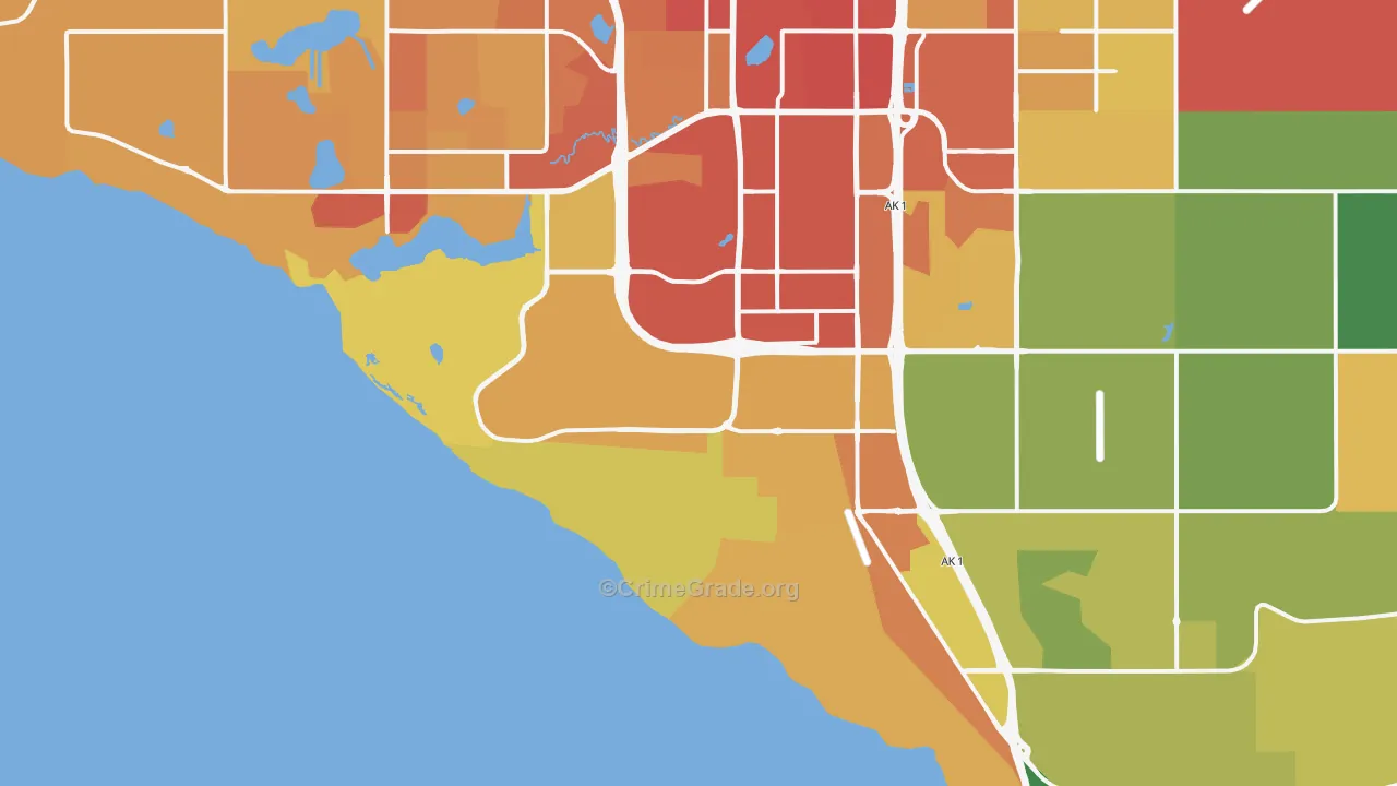 99515, AK Map of Vehicle Theft Rates
