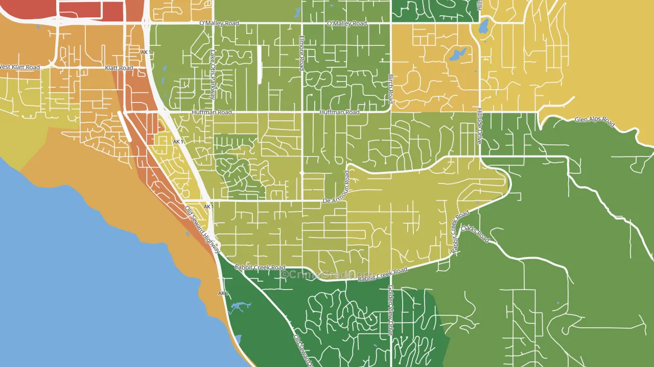 99516, AK Map of Vehicle Theft Rates