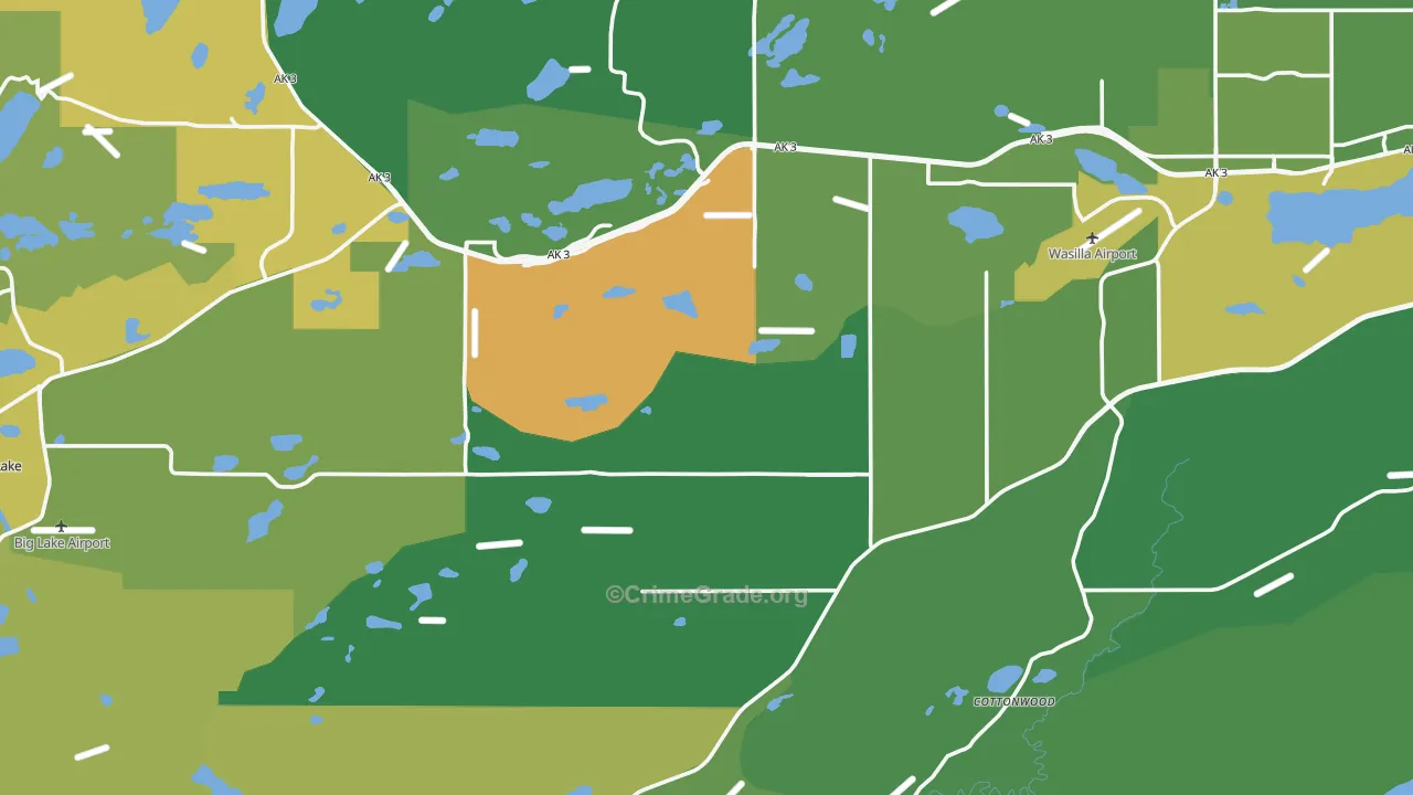 99623, AK Map of Vehicle Theft Rates