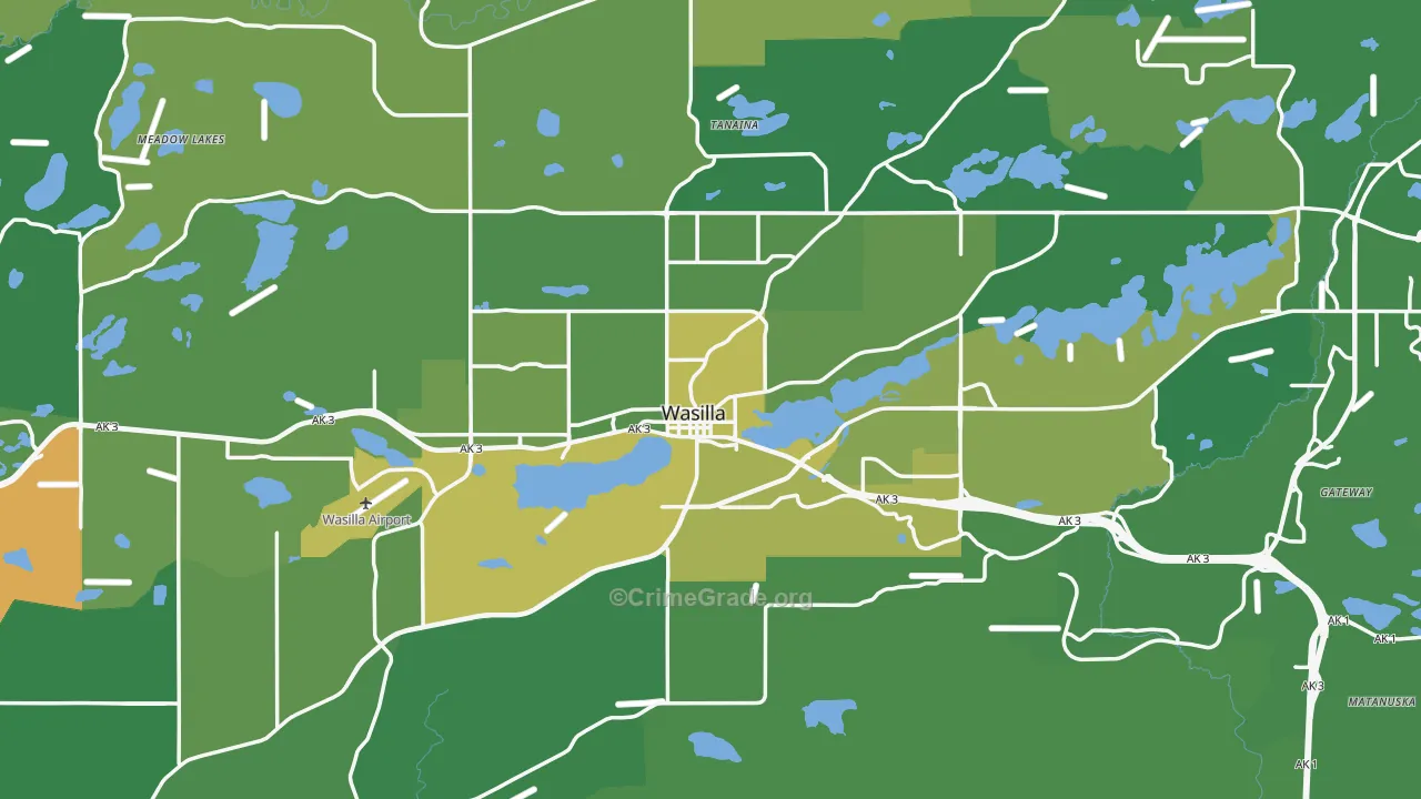 99654, AK Map of Vehicle Theft Rates