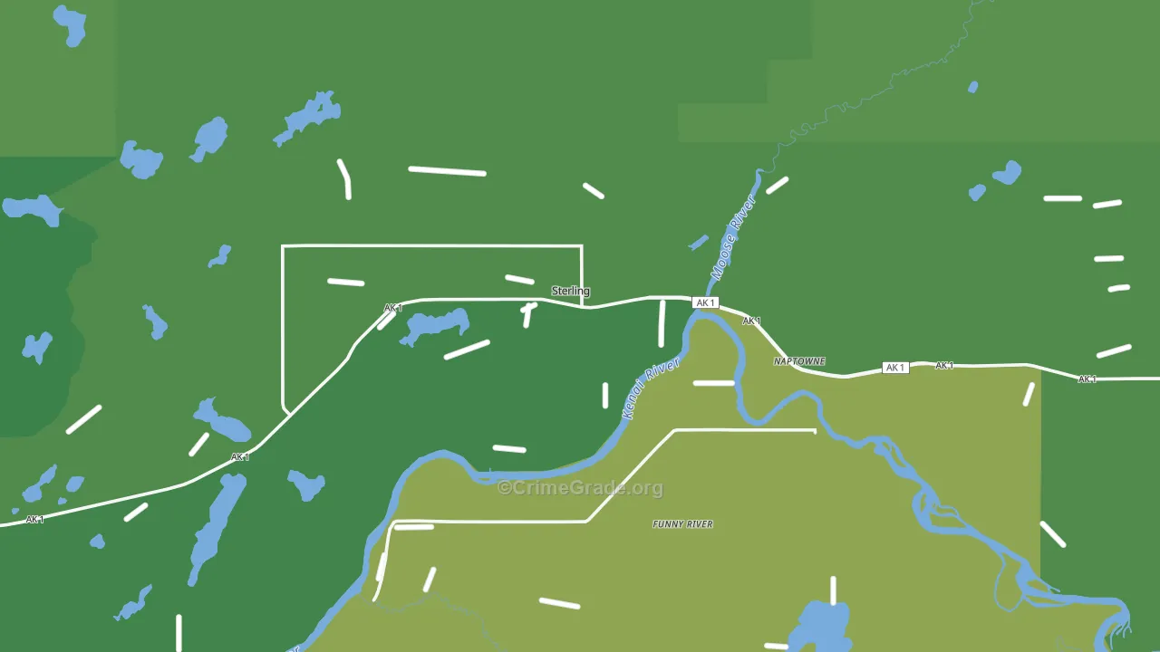 99672, AK Map of Vehicle Theft Rates