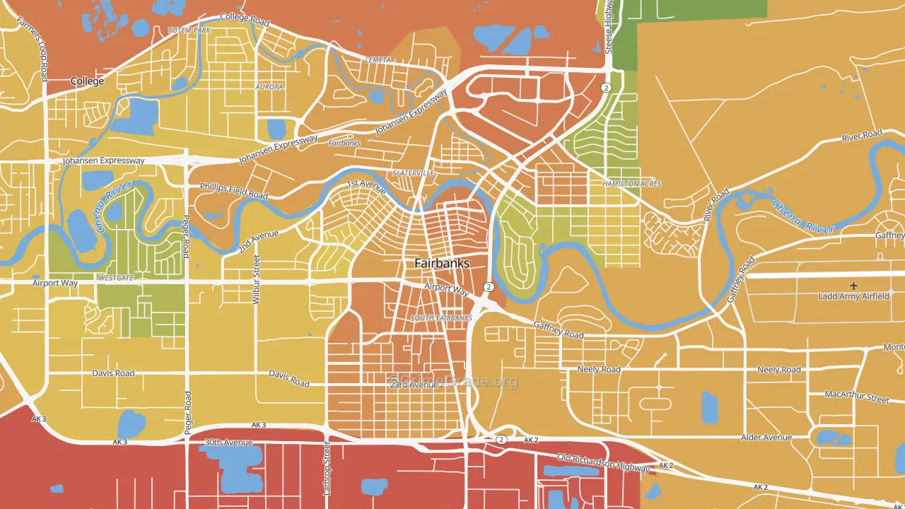 99701, AK Map of Vehicle Theft Rates