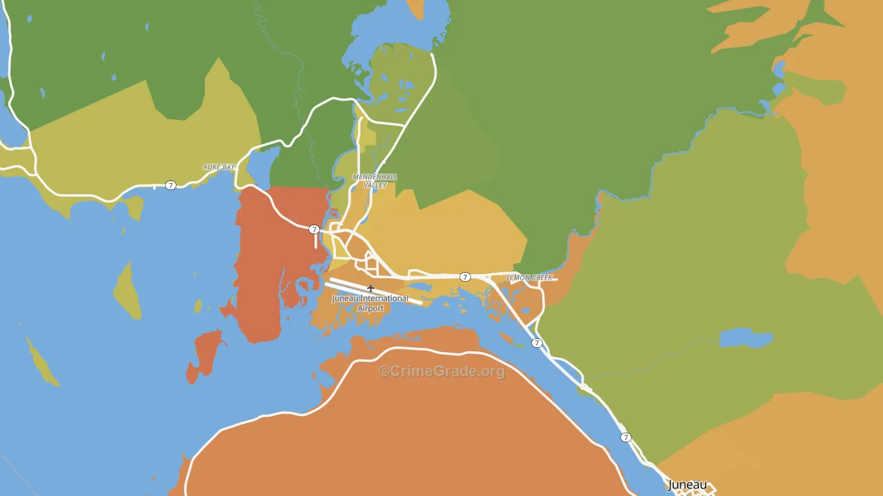 99801, AK Map of Vehicle Theft Rates