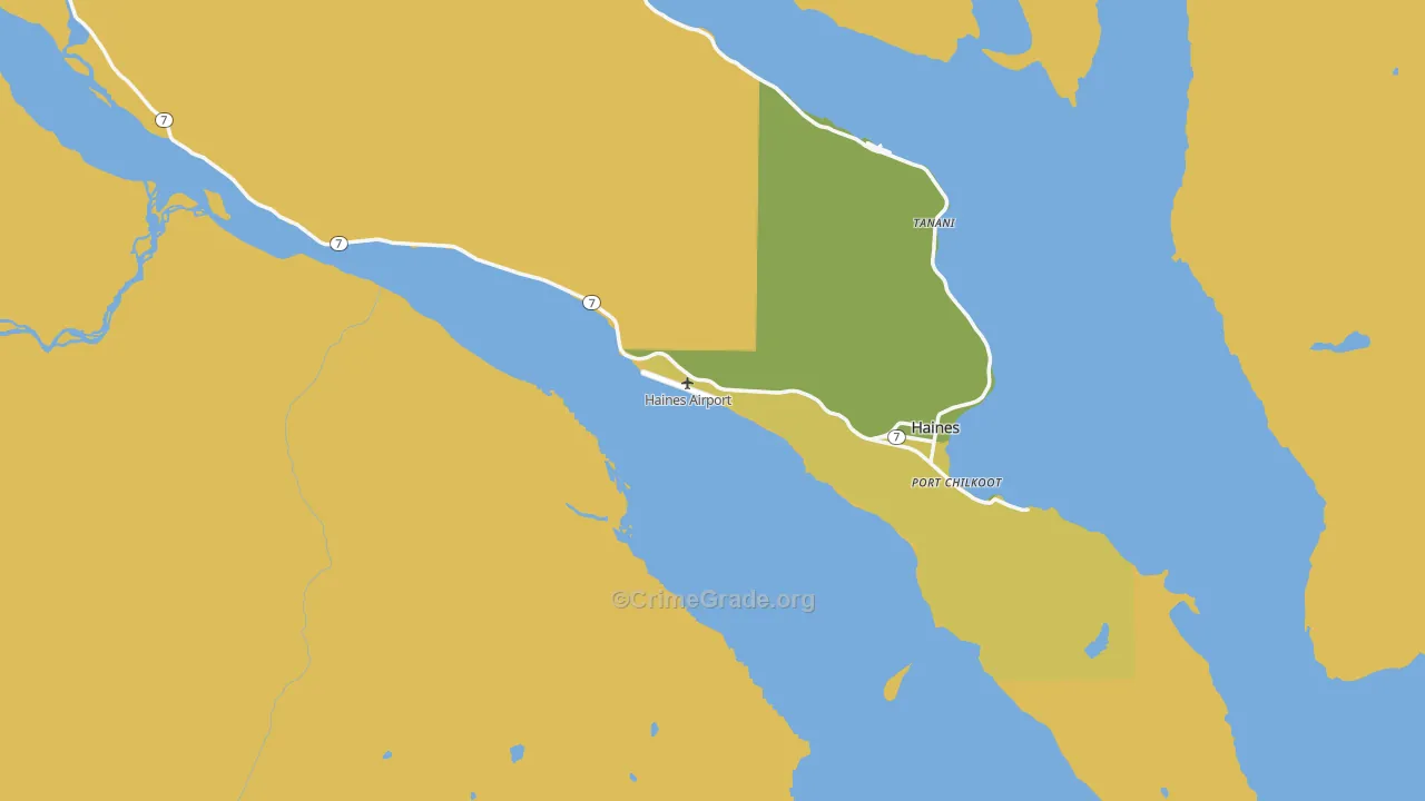 99827, AK Map of Vehicle Theft Rates