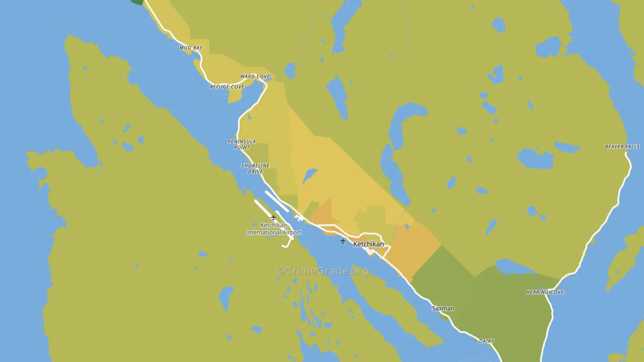 99901, AK Map of Vehicle Theft Rates