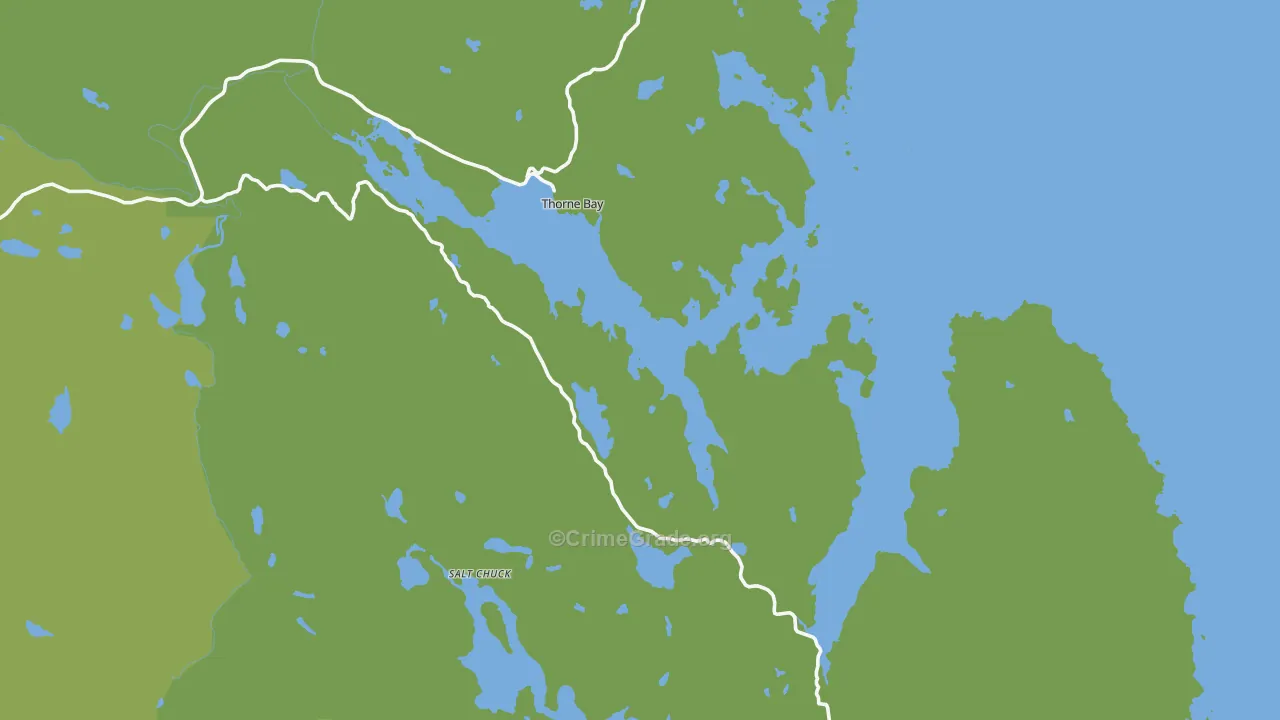 99919, AK Map of Vehicle Theft Rates