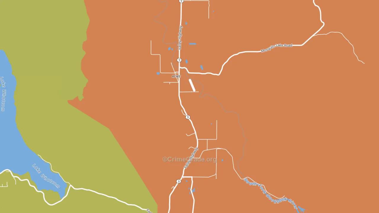 Acme, WA Map of Vehicle Theft Rates