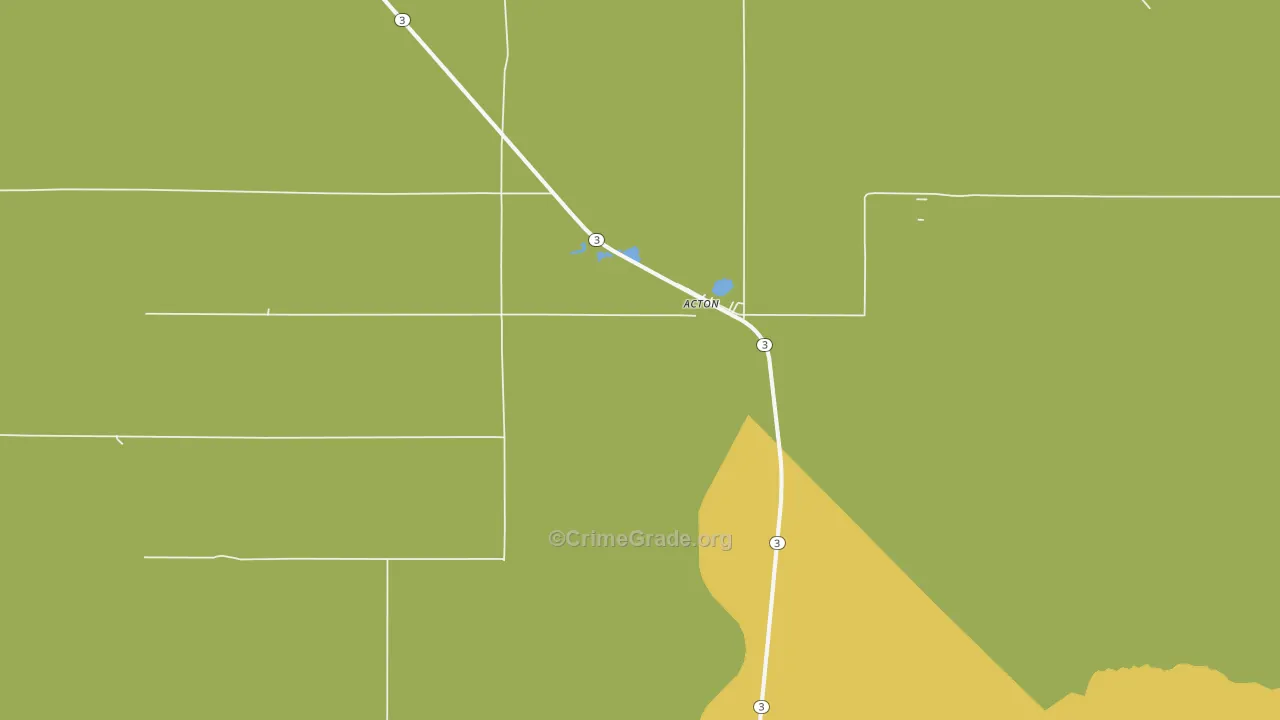 Acton, MT Map of Vehicle Theft Rates