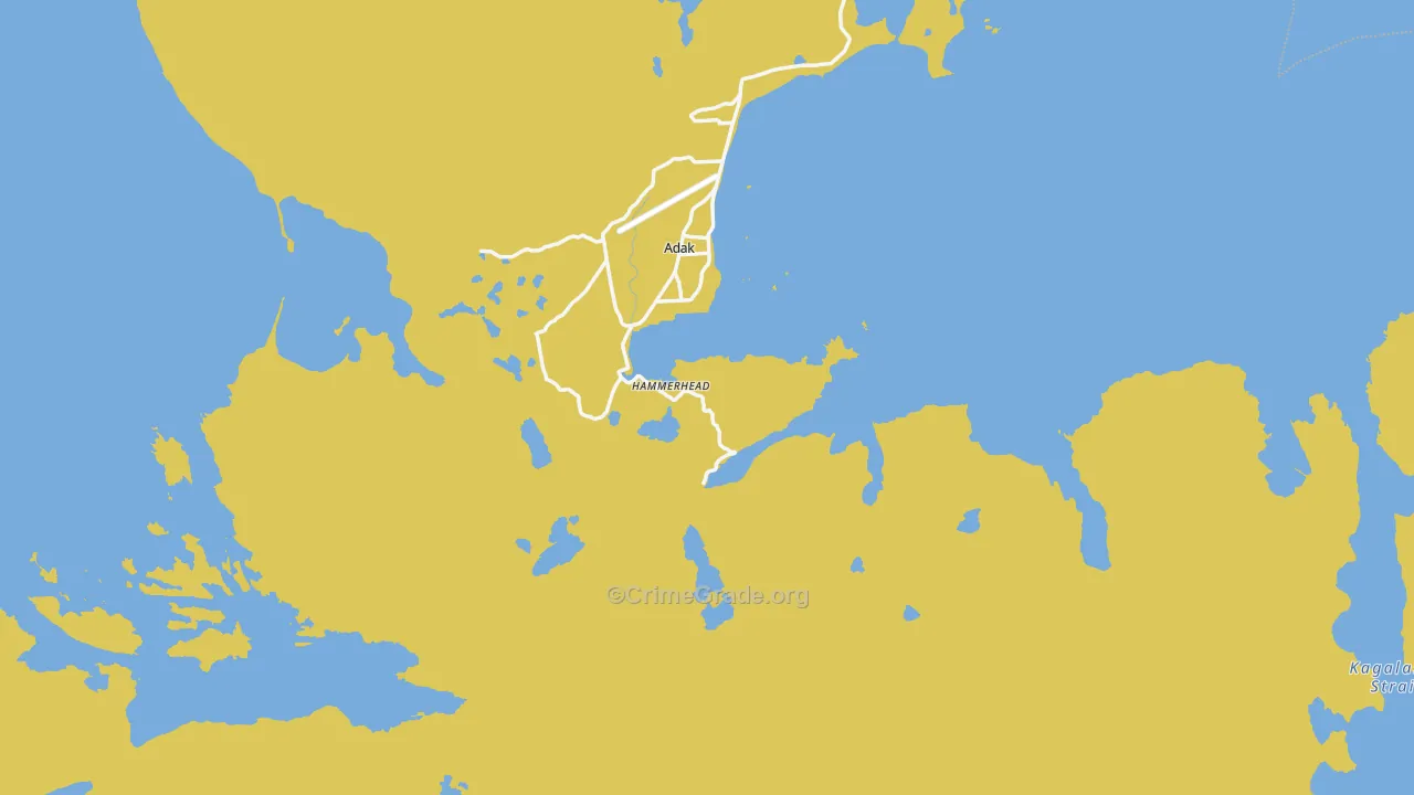 Adak, AK Map of Vehicle Theft Rates