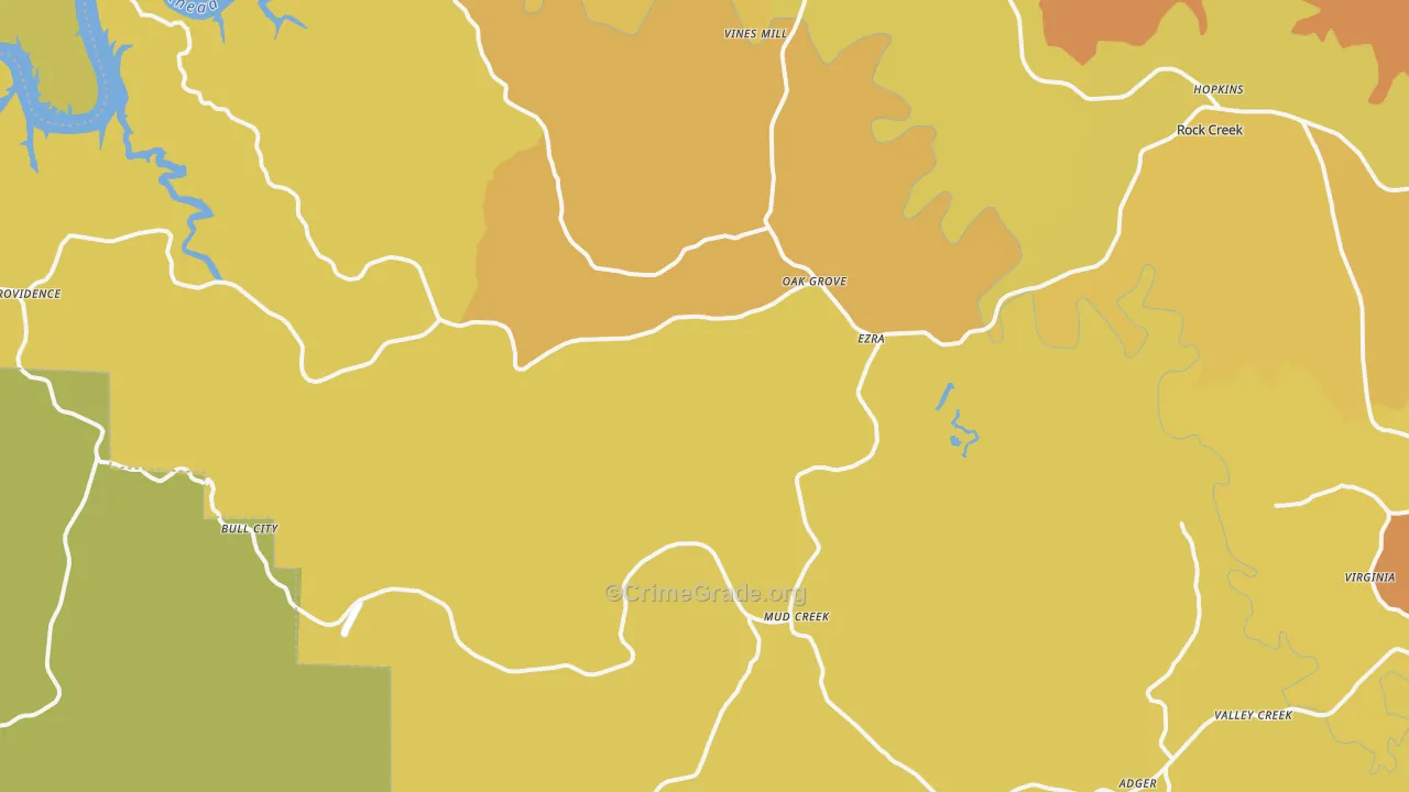 Adger, AL Map of Vehicle Theft Rates