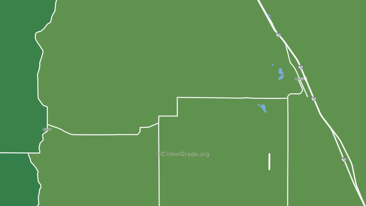 Agate, CO Map of Vehicle Theft Rates