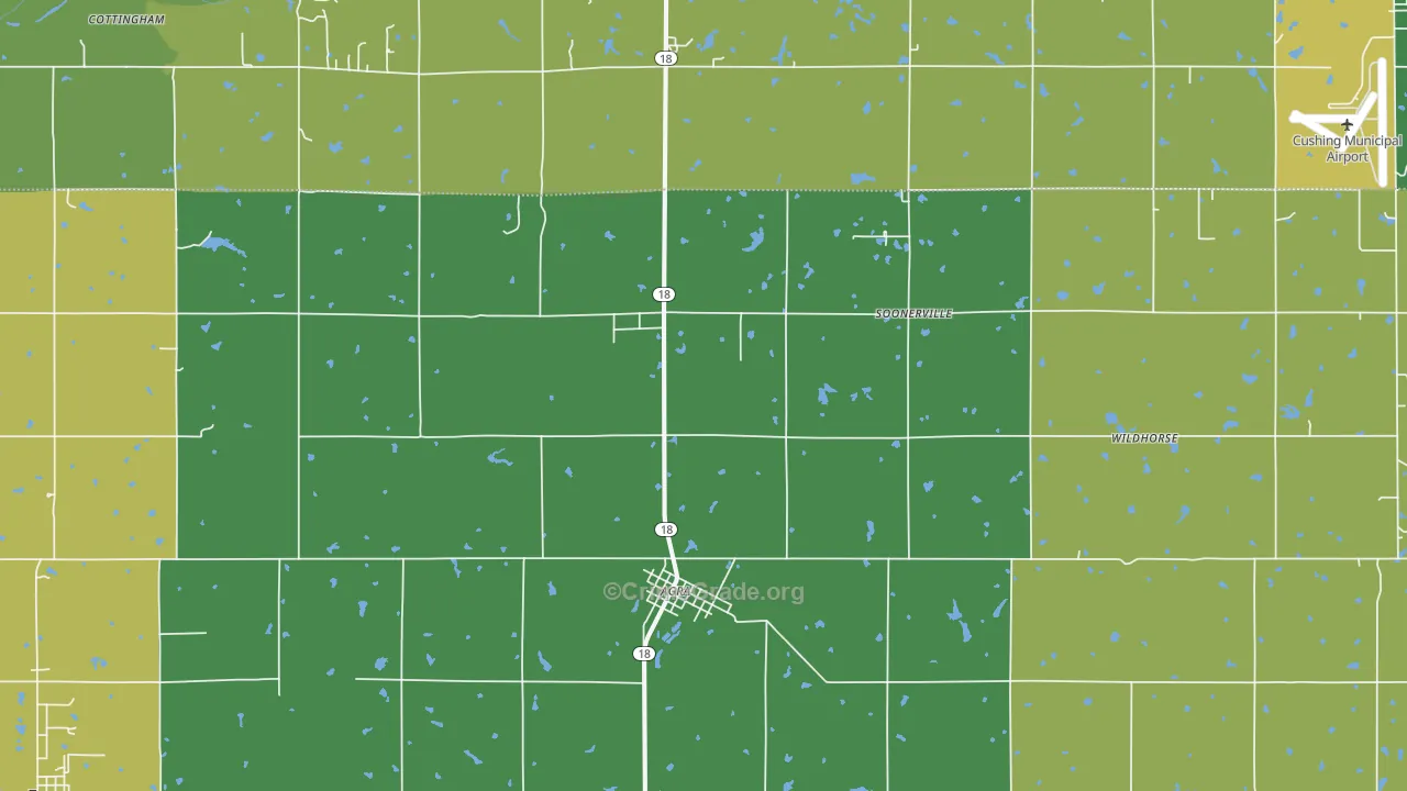 Agra, OK Map of Vehicle Theft Rates