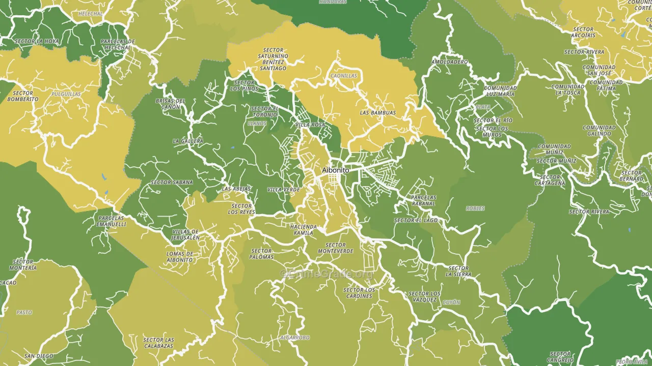 Aibonito Municipio, PR Map of Vehicle Theft Rates