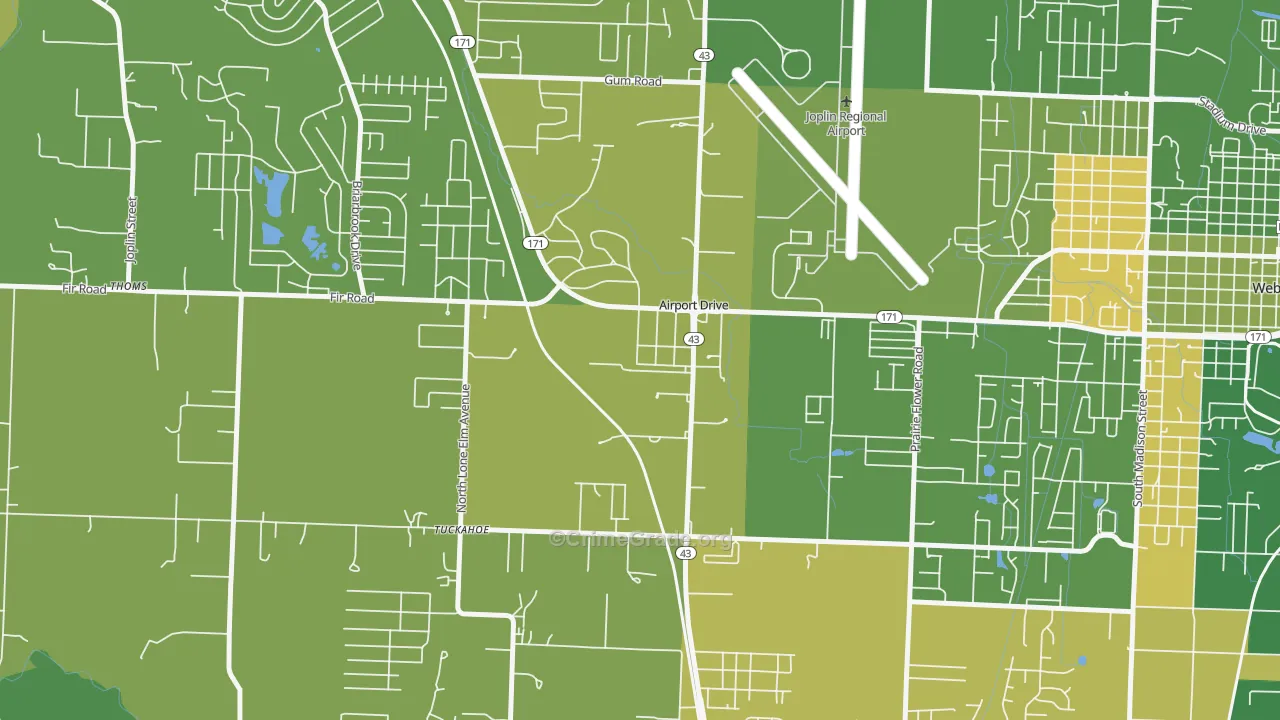 Airport Drive, MO Map of Vehicle Theft Rates