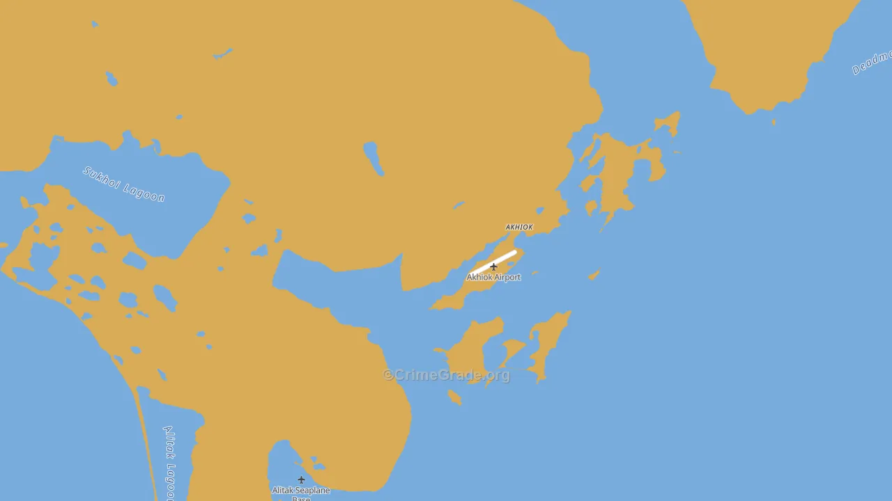 Akhiok, AK Map of Vehicle Theft Rates