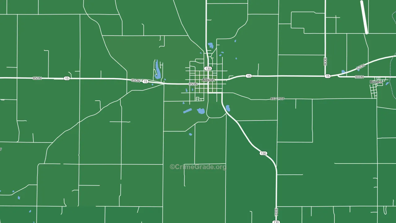 Albion, IL Map of Vehicle Theft Rates