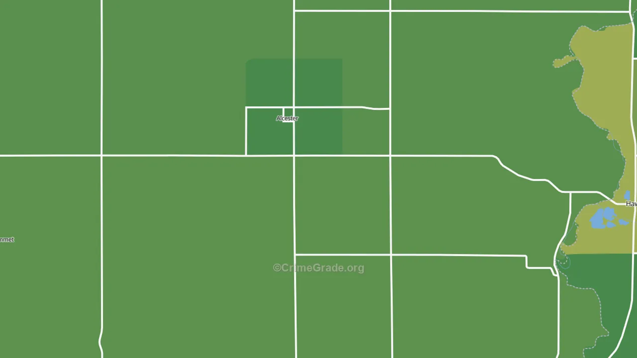 Alcester, SD Map of Vehicle Theft Rates