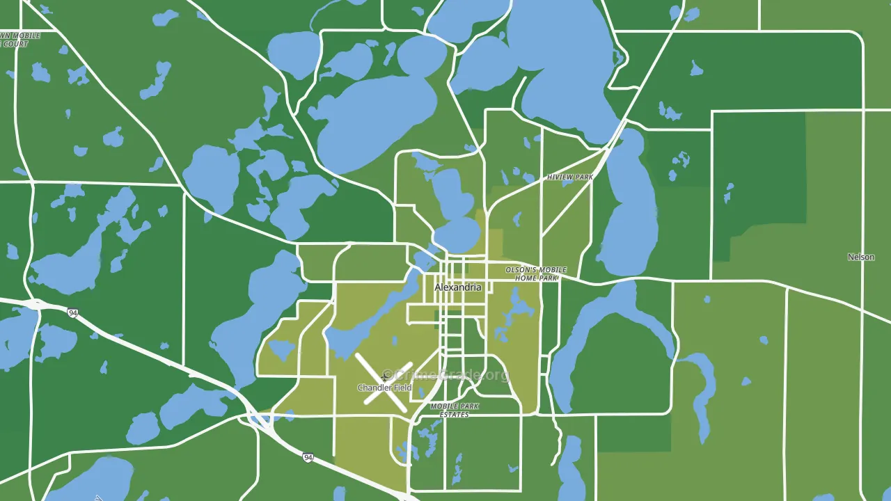Alexandria, MN Map of Vehicle Theft Rates
