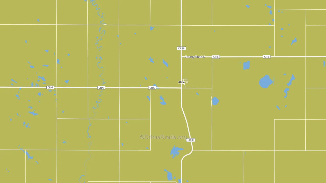 Alice, ND Map of Vehicle Theft Rates