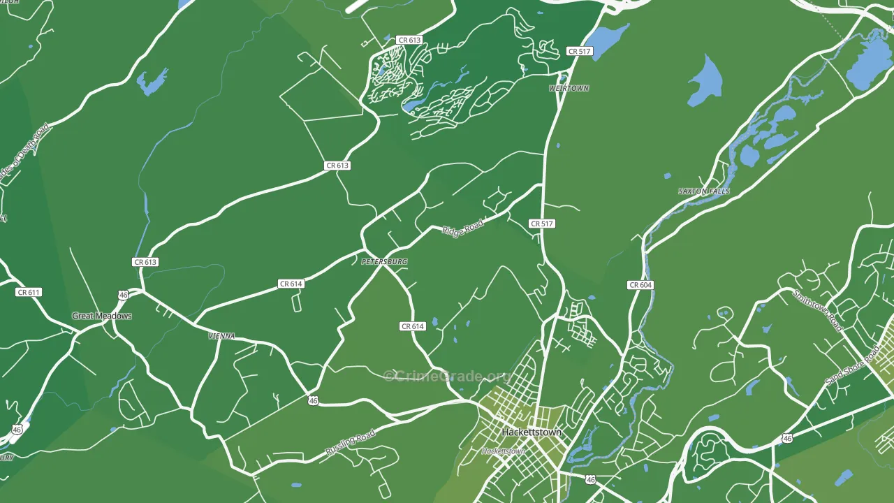 Allamuchy, NJ Map of Vehicle Theft Rates