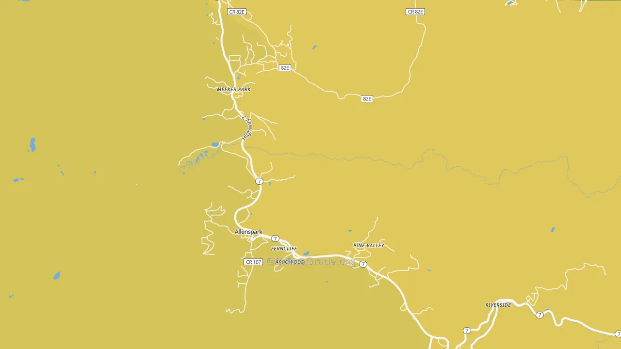 Allenspark, CO Map of Vehicle Theft Rates