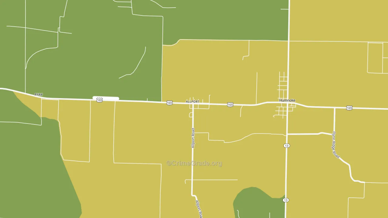 Allport, AR Map of Vehicle Theft Rates