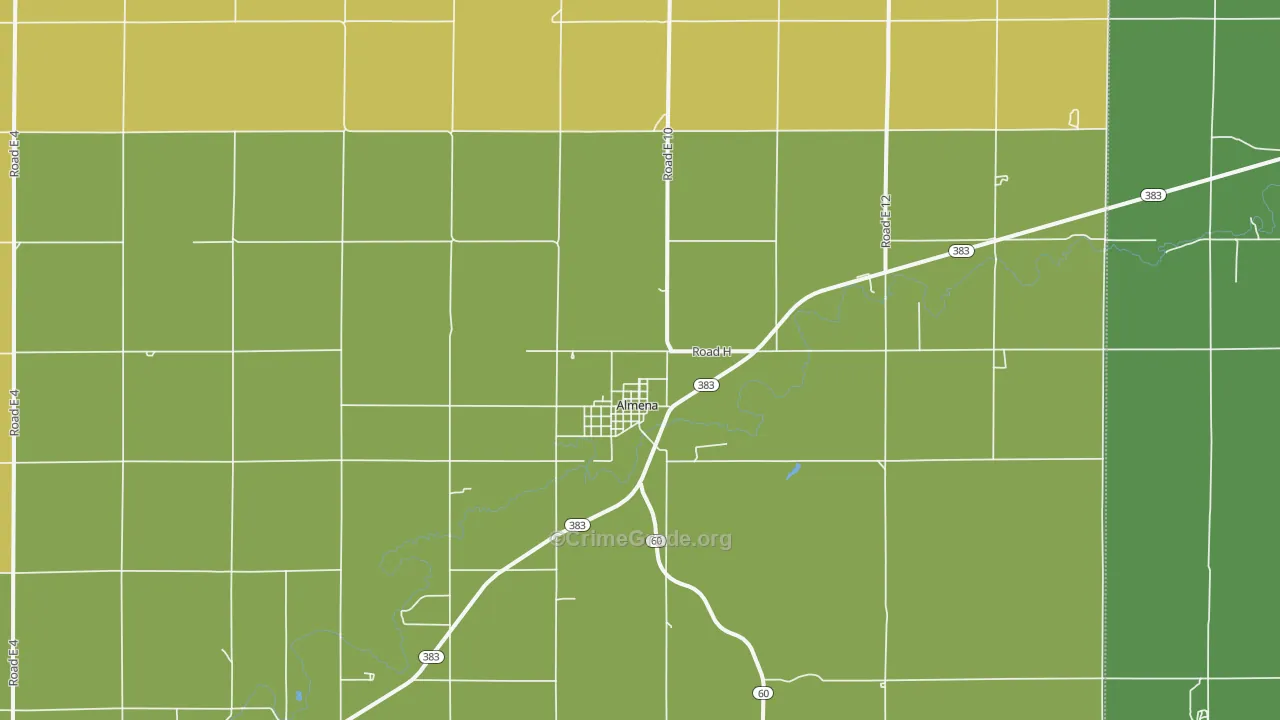 Almena, KS Map of Vehicle Theft Rates