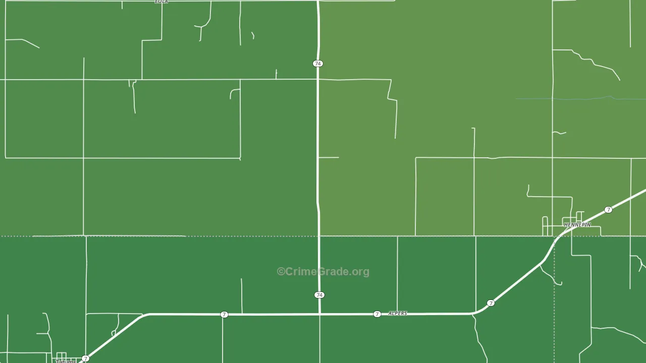 Alpers, OK Map of Vehicle Theft Rates