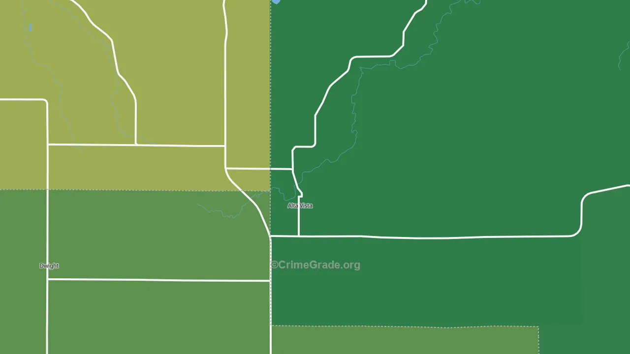 Alta Vista, KS Map of Vehicle Theft Rates