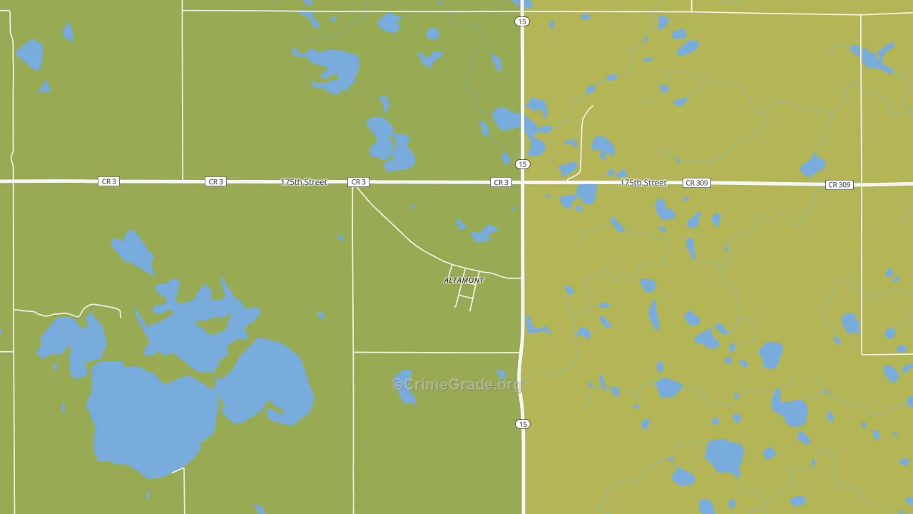 Altamont, SD Map of Vehicle Theft Rates