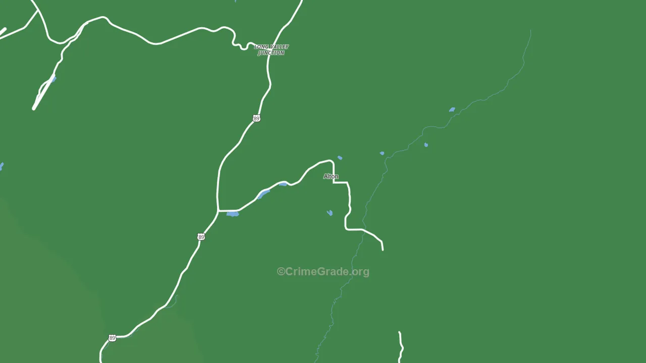 Alton, UT Map of Vehicle Theft Rates