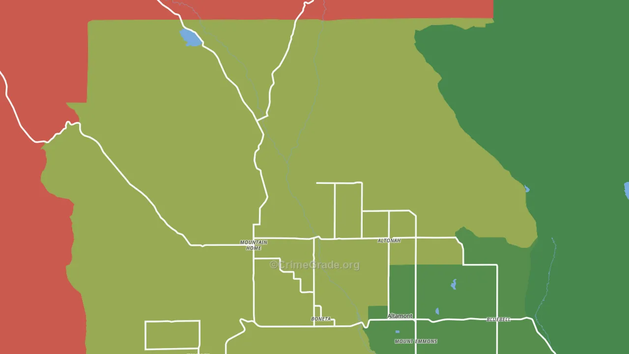 Altonah, UT Map of Vehicle Theft Rates