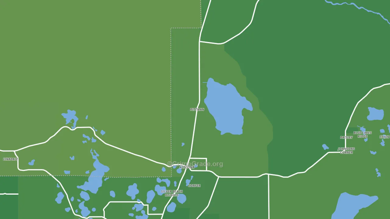 Altoona, FL Map of Vehicle Theft Rates