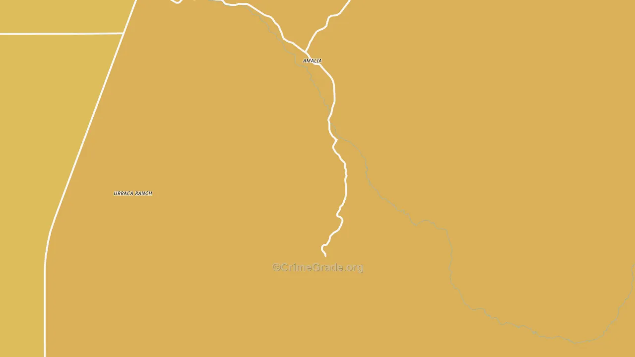 Amalia, NM Map of Vehicle Theft Rates