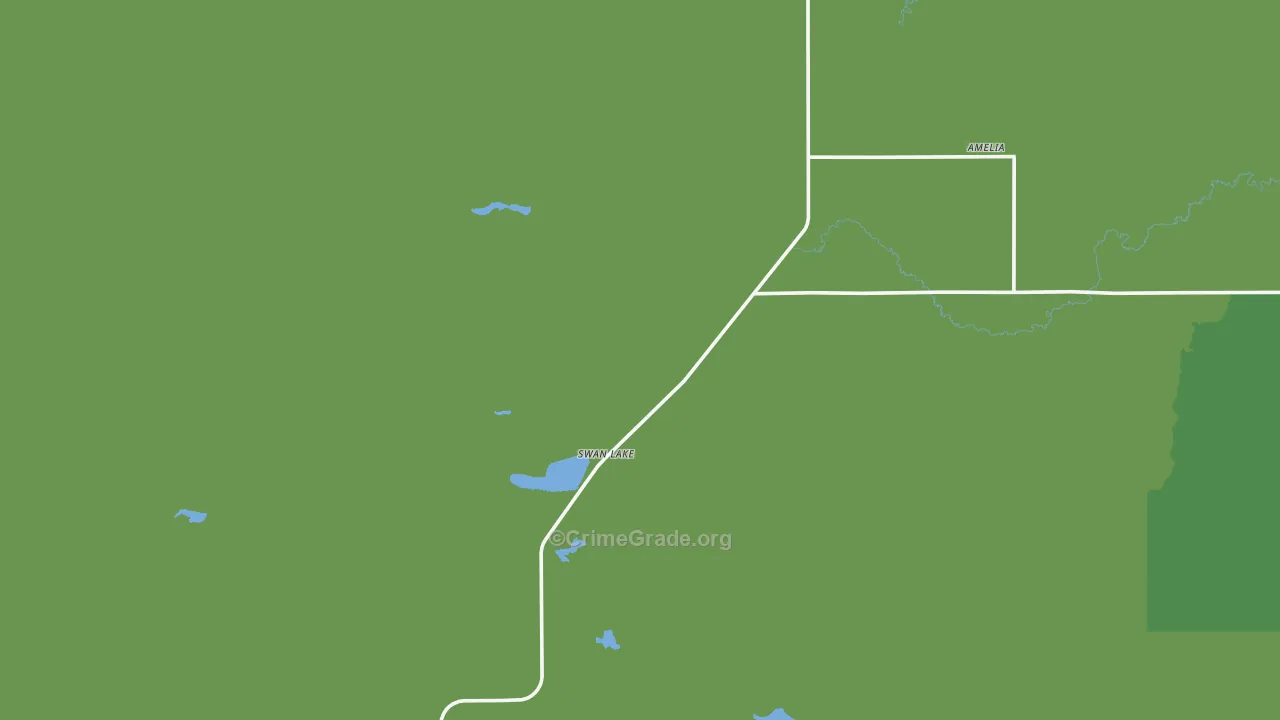 Amelia, NE Map of Vehicle Theft Rates