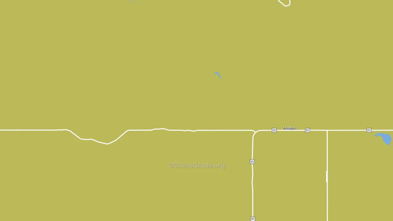 Amidon, ND Map of Vehicle Theft Rates