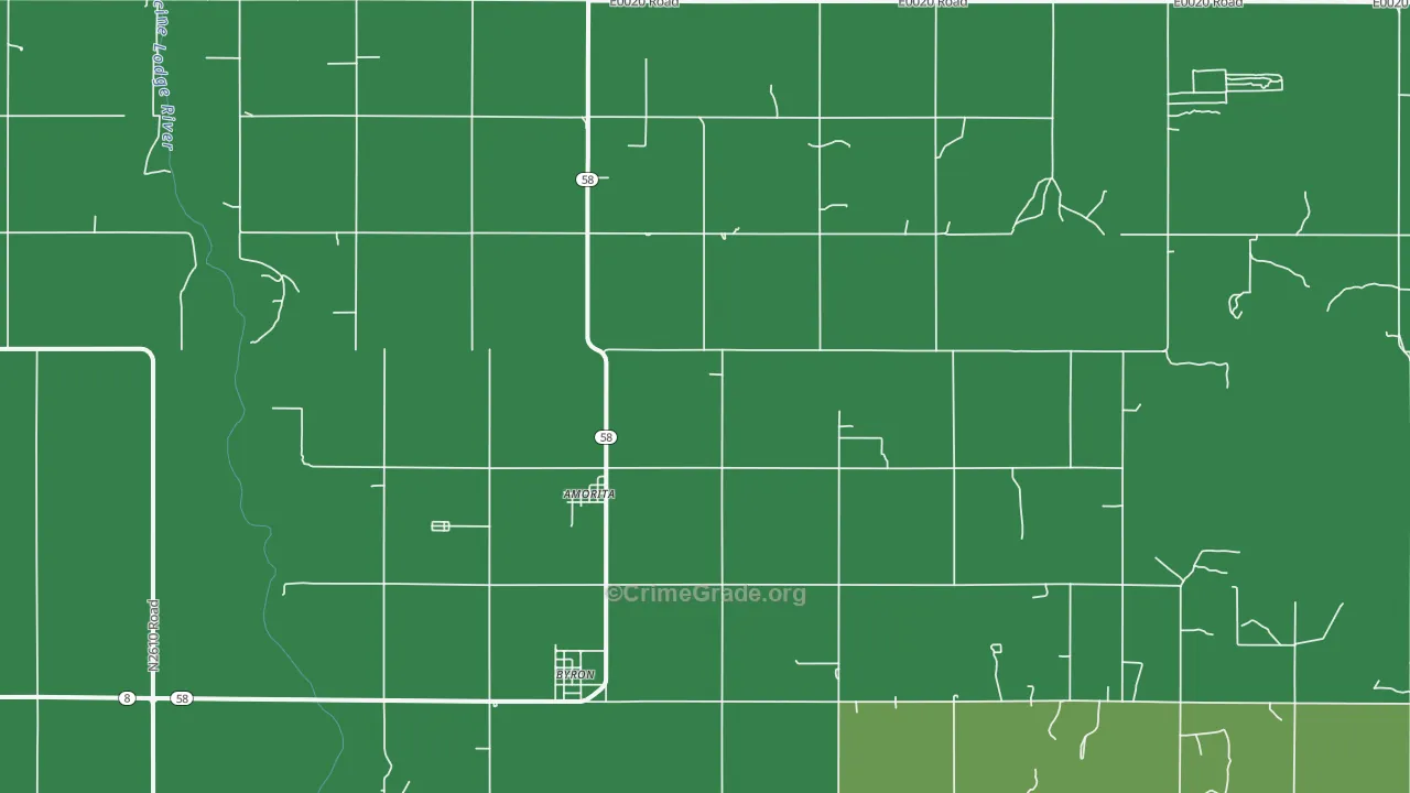 Amorita, OK Map of Vehicle Theft Rates