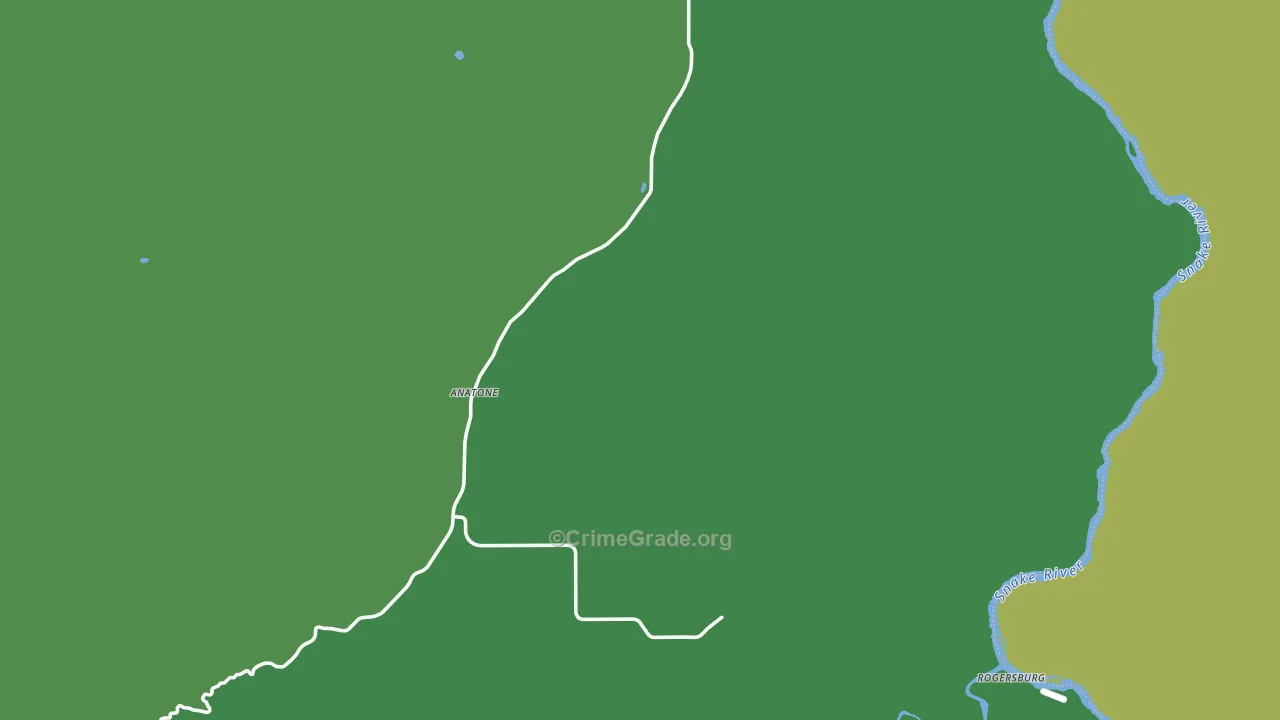 Anatone, WA Map of Vehicle Theft Rates