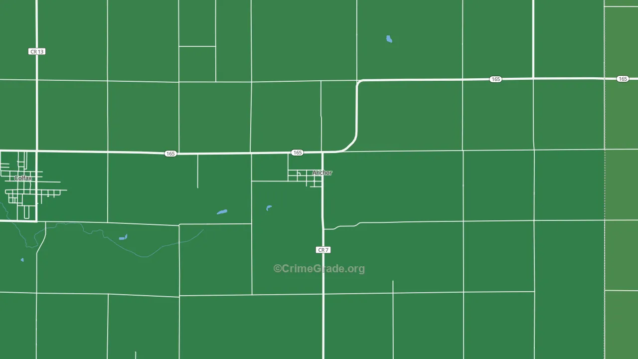 Anchor, IL Map of Vehicle Theft Rates